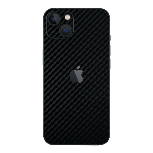 iPhone 13 mini Black 3D Textured Carbon Fibre Fiber Skin Wrap Sticker Decal Cover Protector by EasySkinz